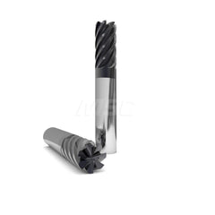 Corner Radius End Mill: 1/2″ Dia, 5/8″ LOC, 0.09″ Radius, 7 Flutes, Solid Carbide 2-1/2″ OAL, 1/2″ Shank Dia, 38 ° Helix, nACo Coated, Corner Radius End, Centercutting, Series 1040 & Hurrimill