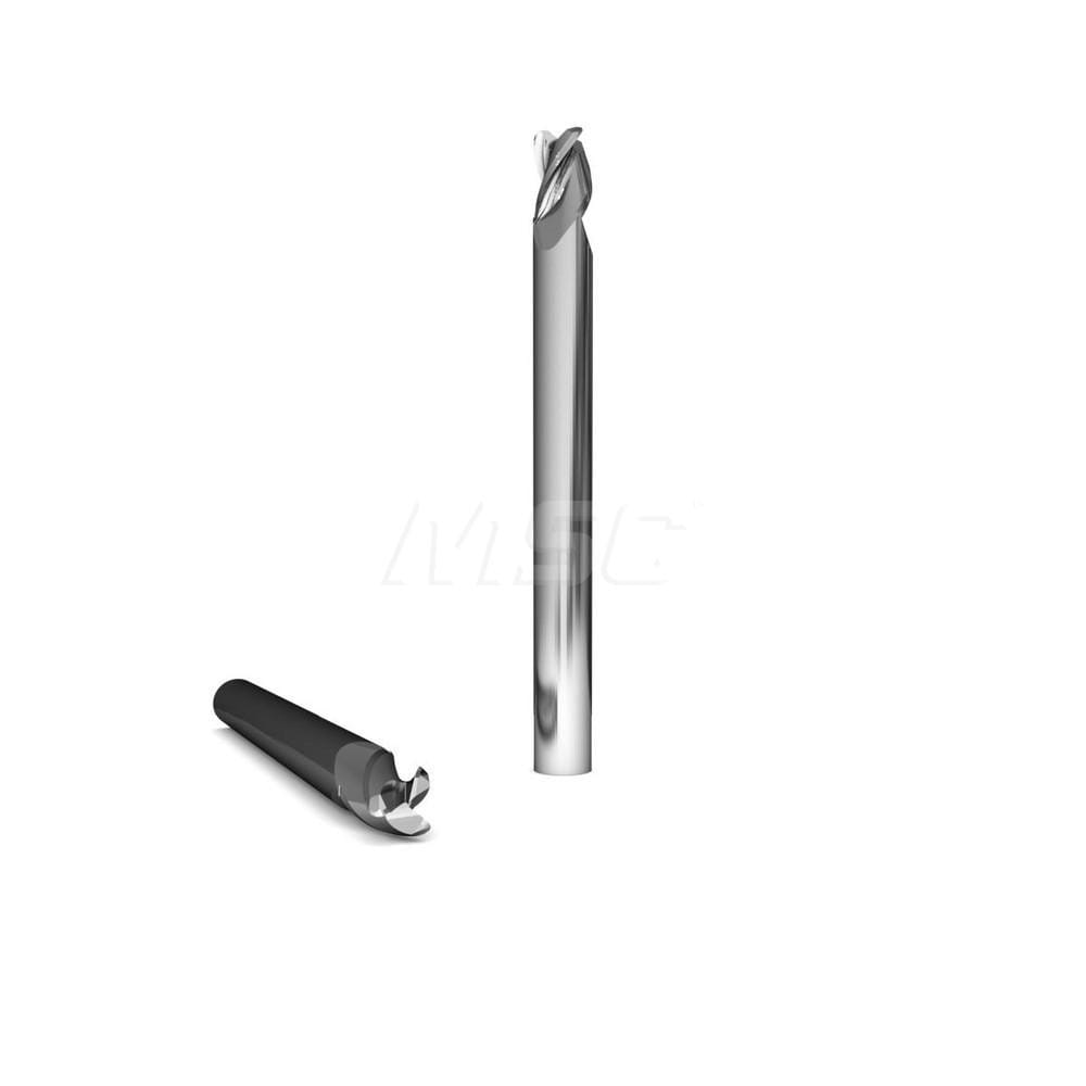 Corner Radius End Mill: 3/4″ Dia, 1″ LOC, 0.09″ Radius, 3 Flutes, Solid Carbide 4″ OAL, 3/4″ Shank Dia, 37 ° Helix, ZrN Coated, Corner Radius End, Centercutting, Series 2030