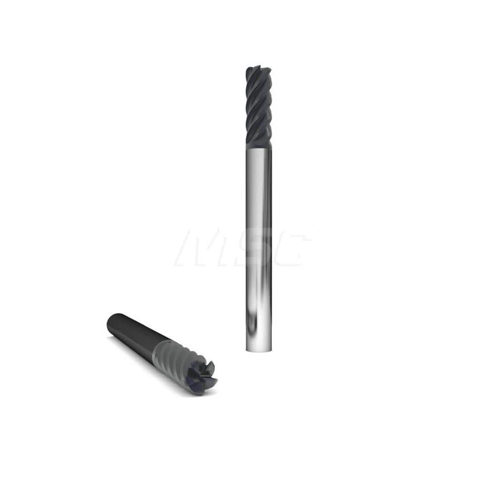 Square End Mill: 1-1/4'' Dia, 3-1/4'' LOC, 1-1/4'' Shank Dia, 6'' OAL, 5 Flutes, Solid Carbide Single End, TiCN Finish, Upcut Flute, 45 ° Helix, Centercutting, RH Cut, RH Flute, Series 220