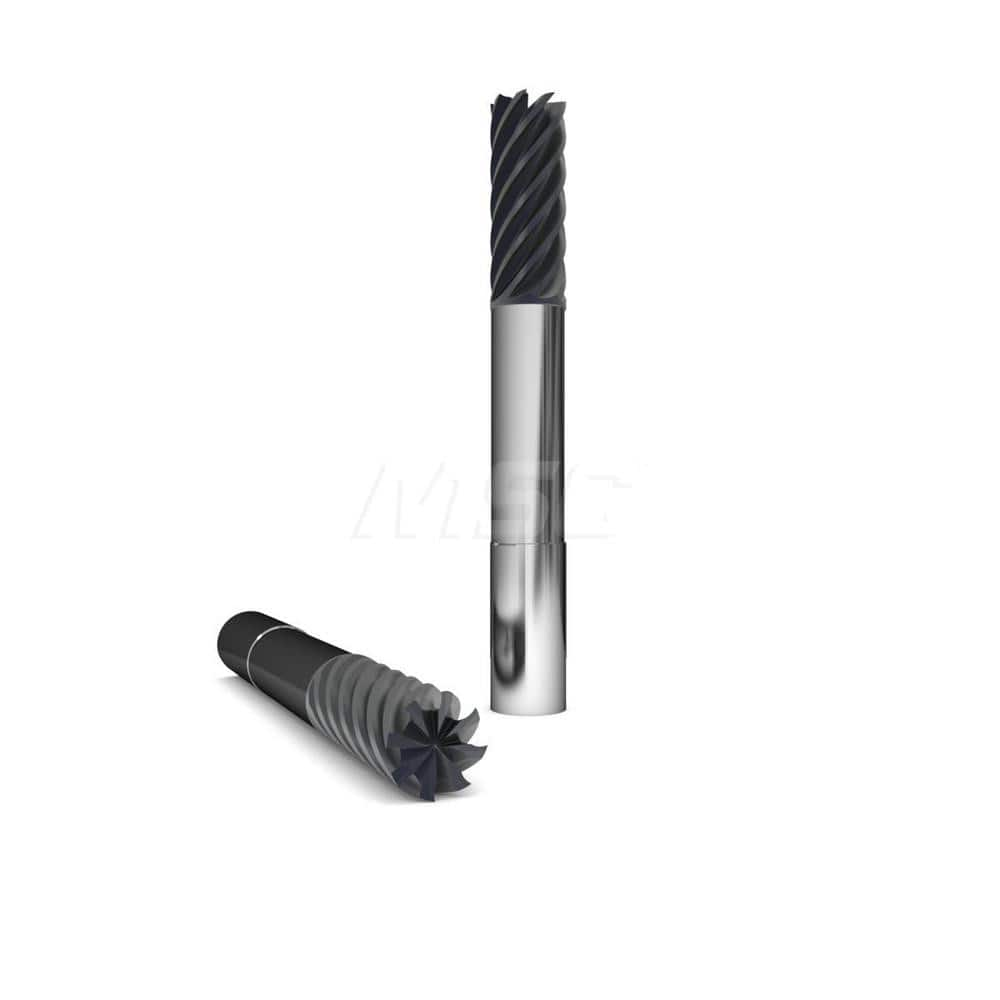 Corner Radius End Mill: 5/8″ Dia, 3/4″ LOC, 0.06″ Radius, 8 Flutes, Solid Carbide 4″ OAL, 5/8″ Shank Dia, 40 ° Helix, AlCromax Coated, Corner Radius End, Centercutting, Series 285