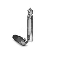 Chamfer Mill: 4 Flutes, Solid Carbide 2-1/2″ OAL, 1/4″ Shank Dia, Bright/Uncoated