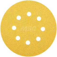 Hook & Loop Disc: 5″ Dia, 60 Grit, Coated, Aluminum Oxide C-Weighted, Paper Backing, Coarse Grade