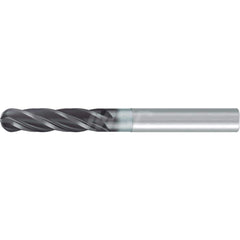 3/4″ Diam 4-Flute 35/38° Solid Carbide Ball End Roughing & Finishing End Mill AlCr Finish, 1-1/2″ LOC, 4″ OAL, 3/4″ Shank Diam, Centercutting, Standard Length