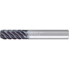 1/2″ Diam 6-Flute 35/38° Solid Carbide 0.015″ Corner Radius Roughing & Finishing End Mill AlCr Finish, 1-1/4″ LOC, 3-1/4″ OAL, 1/2″ Shank Diam, Centercutting, Standard Length