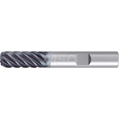 1/2″ Diam 6-Flute 35/38° Solid Carbide 0.01″ Corner Radius Roughing & Finishing End Mill AlCr Finish, 1″ LOC, 3″ OAL, 1/2″ Shank Diam, Centercutting, Standard Length