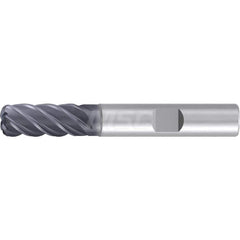 1/2″ Diam 5-Flute 35/38° Solid Carbide 0.03″ Corner Radius Roughing & Finishing End Mill AlCr Finish, 1-1/4″ LOC, 3-1/4″ OAL, 1/2″ Shank Diam, Centercutting, Standard Length