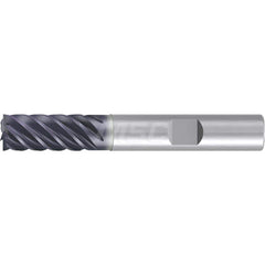 1/2″ Diam 6-Flute 35/38° Solid Carbide 0.008″ Corner Chamfer Roughing & Finishing End Mill AlCr Finish, 1″ LOC, 3″ OAL, 1/2″ Shank Diam, Centercutting, Standard Length