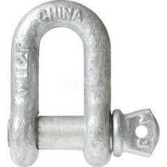 Shackle: Screw Pin Galvanized Steel, 1″ Pin Dia