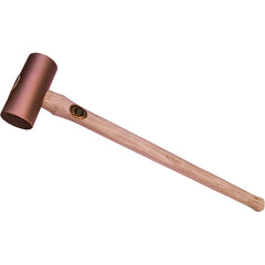 Osca - Non-Marring Hammers; Head Type: Cylindrical ; Head Material: Copper ; Handle Material: Wood ; Head Weight Range: 10 lbs. and Larger ; Face Diameter Range: 1" - Exact Industrial Supply