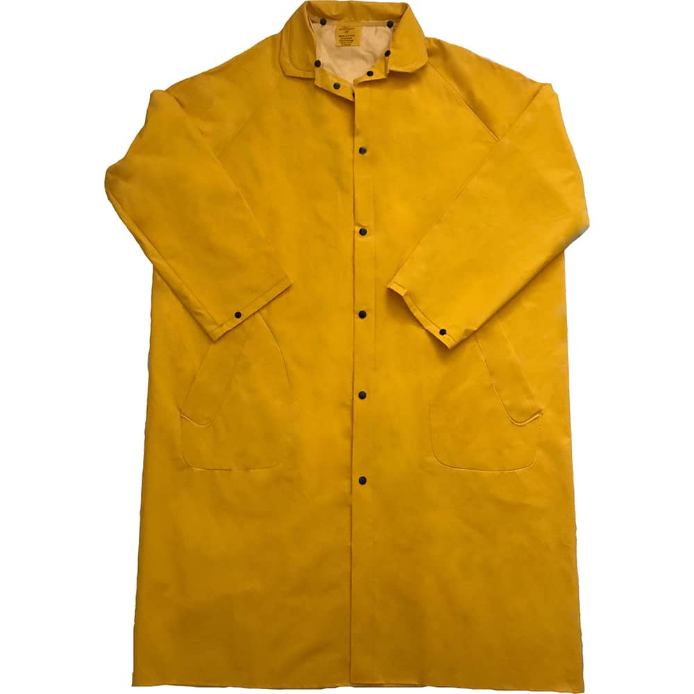 Louisiana Professional Wear - Rain & Chemical Wear; Garment Style: Coat ; Garment Type: Rain; Waterproof ; Material: .35mm PVC/Polyester ; Size: Medium ; Color: Spanish Yellow ; Certification Type: NonHazardous Protection - Exact Industrial Supply