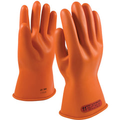 ‎147-0-11/8 - Novax - Natural Rubber Insulating Glove - Class 0 - 11″ - Orange - Straight Cuff - Exact Industrial Supply