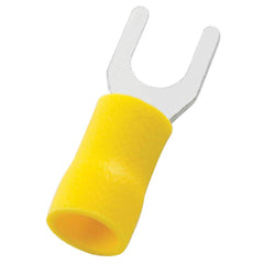 Fork Terminals; Terminal Type: Standard; Insulation Type: Partially Insulated; Connection Type: Crimp; Compatible Wire Size (sq mm): 4.0-6.0; Stud Size (Inch): 5.3 mm; Stud Size (mm): 5.3; Stud Size (#): 10; Fork Width (Decimal Inch): 0.354 in; 9 mm; Fork