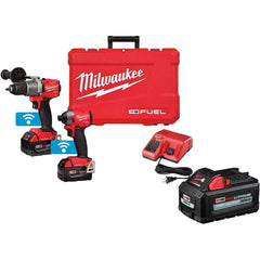 Milwaukee Tool - Cordless Tool Combination Kits Voltage: 18 Tools: 1/2" Drill/Driver; 1/4" Impact Driver - Makers Industrial Supply