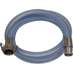 Kuriyama of America - Food & Beverage Hose; Inside Diameter (Inch): 6 ; Outside Diameter (Decimal Inch): 6.8100 ; Length (Feet): 20 ; Bend Radius (Inch): 18 ; Maximum Working Pressure (psi): 30.000 ; Vacuum Rating: 24 In. Hg; 20 In Hg - Exact Industrial Supply