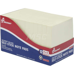 Ability One - Note Pads, Writing Pads & Notebooks; Writing Pads & Notebook Type: Self-Stick Notes ; Size: 3 x 3 ; Number of Sheets: 100 ; Color: Yellow ; Additional Information: Self-Stick Pads - Exact Industrial Supply
