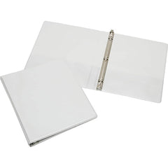 Ability One - Ring Binders; Binder Type: 3 Hole Binder ; Color: White ; Material: Vinyl ; Size: 8-1/2 X 11 - Exact Industrial Supply