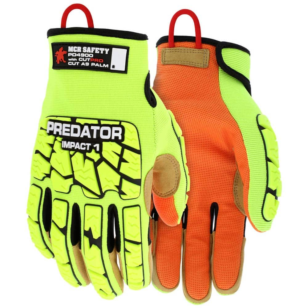 MCR Safety - Size M, ANSI Cut Lvl A9, Puncture Lvl 5, Abrasion Lvl 4, Cut & Puncture Resistant Gloves - Exact Industrial Supply