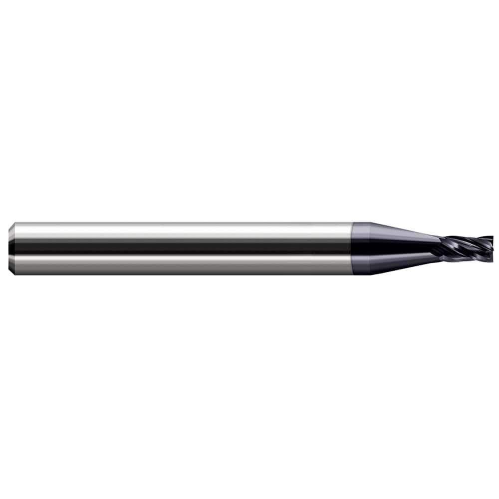 Harvey Tool - 3/64" Diam, 0.03" Length of Cut, 1/8" Shank Diam, 1-1/2" OAL, 4 Flute Solid Carbide Square End Mill - Makers Industrial Supply