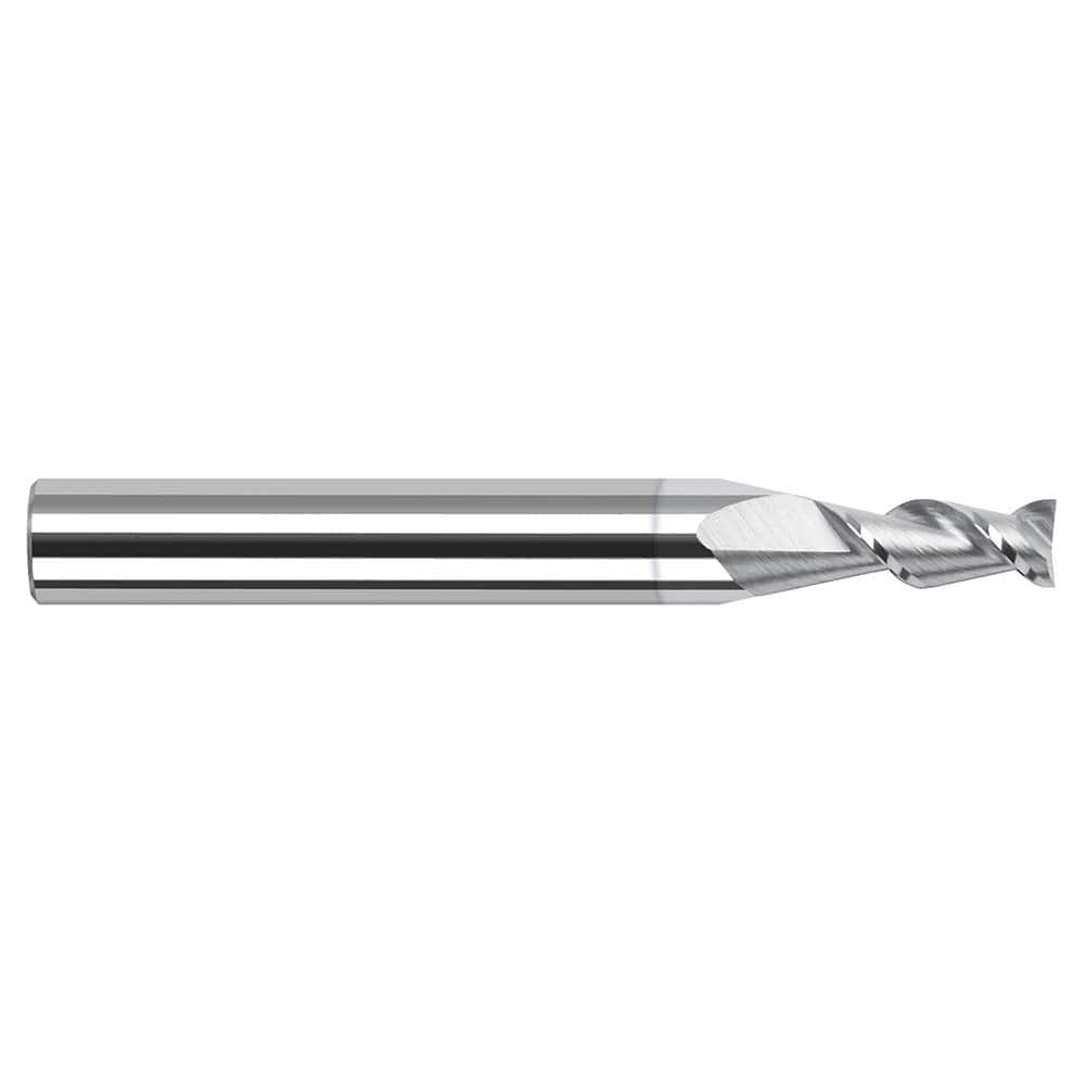 Harvey Tool - 1/32", 3/32" LOC, 1/8" Shank Diam, 1-1/2" OAL, 2 Flute Solid Carbide Square End Mill - Exact Industrial Supply