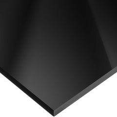 Plastic Sheet: Cast Acrylic, 1/8″ Thick, Black Rockwell M-95