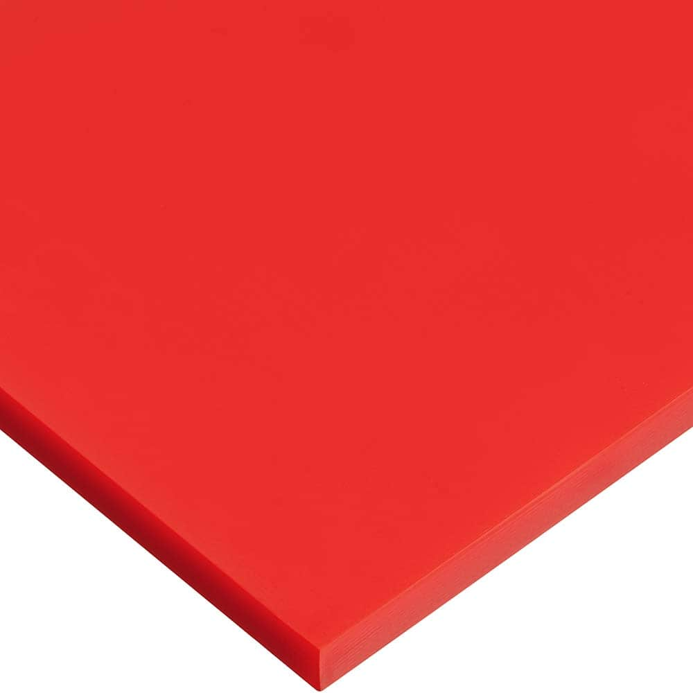 USA Sealing - Plastic Sheets; Material: Cast Acrylic ; Thickness (Inch): 3/16 ; Length (Feet): 2 ; Tensile Strength (psi): 10000 ; Color: Red ; Material Grade: Standard - Exact Industrial Supply