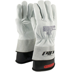 ‎148-2000/9 Leather Gloves - Leather Protector - Grain Goatskin - Class 00-0 - 13 In. - Gauntlet Cuff - Exact Industrial Supply