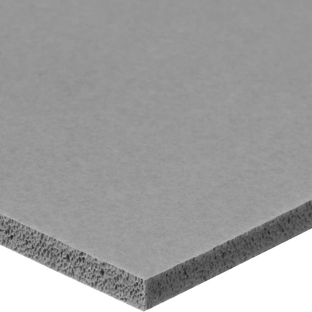 USA Sealing - Rubber & Foam Sheets; Material: Silicone ; Thickness (Inch): 1/2 ; Hardness: Medium ; Width (Inch): 12.0000 ; Length (Inch): 12 ; Color: Gray - Exact Industrial Supply