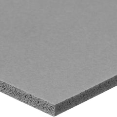 USA Sealing - Rubber & Foam Sheets; Material: Silicone ; Thickness (Inch): 1/2 ; Hardness: Medium ; Width (Inch): 12.0000 ; Length (Inch): 12 ; Color: Gray - Exact Industrial Supply