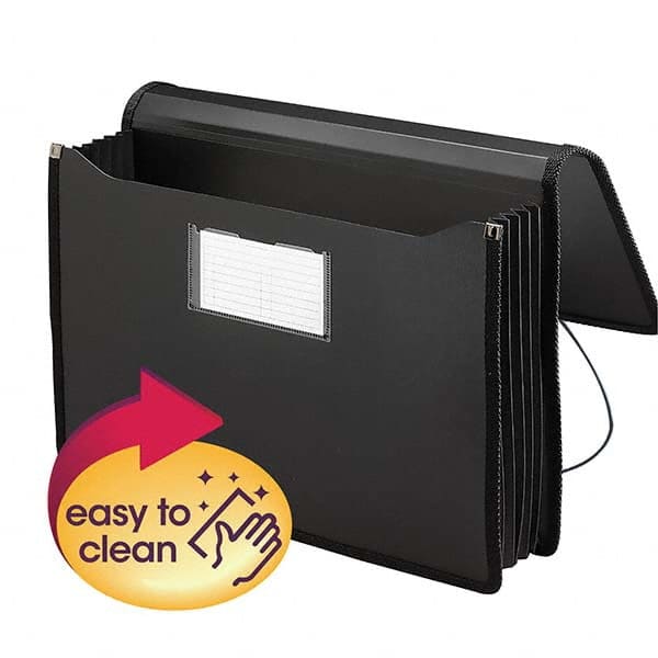 SMEAD - File Folders, Expansion Folders & Hanging Files Folder/File Type: Expanding Wallet Color: Black - Makers Industrial Supply