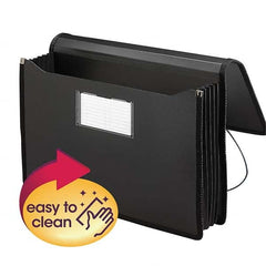 SMEAD - File Folders, Expansion Folders & Hanging Files Folder/File Type: Expanding Wallet Color: Black - Makers Industrial Supply