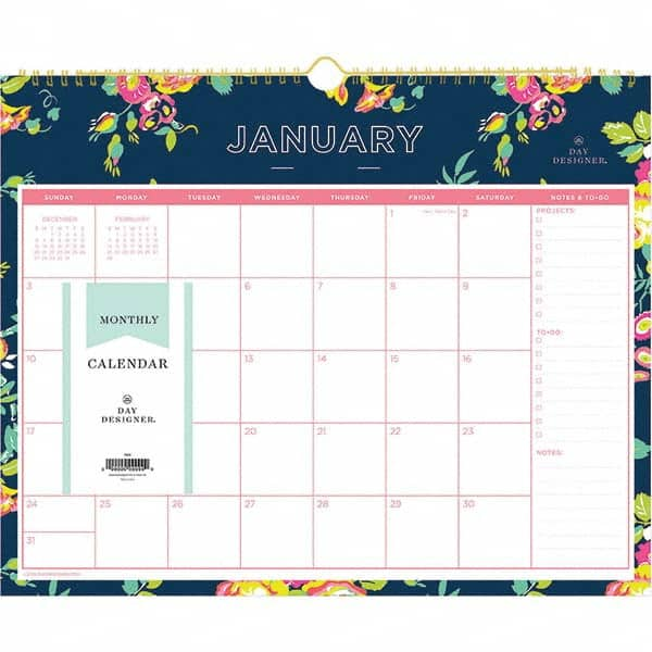 Blue Sky - Note Pads, Writing Pads & Notebooks Writing Pads & Notebook Type: Wall Calendar Size: 15 x 12 - Makers Industrial Supply