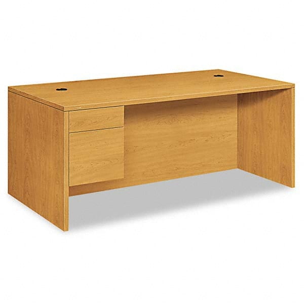 Hon - Office Desks Type: Single Pedestal w/Left Hand Return Center Draw: No - Makers Industrial Supply