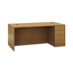 Hon - Office Desks Type: Single Pedestal w/Right Hand Return Center Draw: No - Makers Industrial Supply