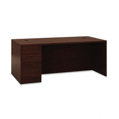 Hon - Office Desks Type: Single Pedestal w/Left Hand Return Center Draw: No - Makers Industrial Supply