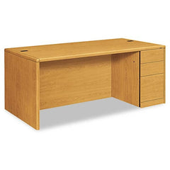 Hon - Office Desks Type: Single Pedestal w/Right Hand Return Center Draw: No - Makers Industrial Supply