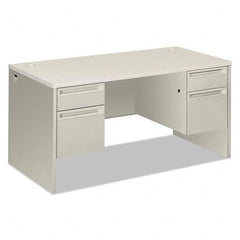 Hon - Office Desks Type: Double Pedestal Desk Center Draw: No - Makers Industrial Supply