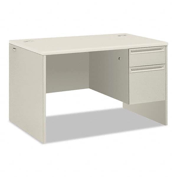 Hon - Office Desks Type: Single Pedestal w/Right Hand Return Center Draw: No - Makers Industrial Supply