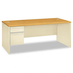 Hon - Office Desks Type: Single Pedestal w/Left Hand Return Center Draw: No - Makers Industrial Supply