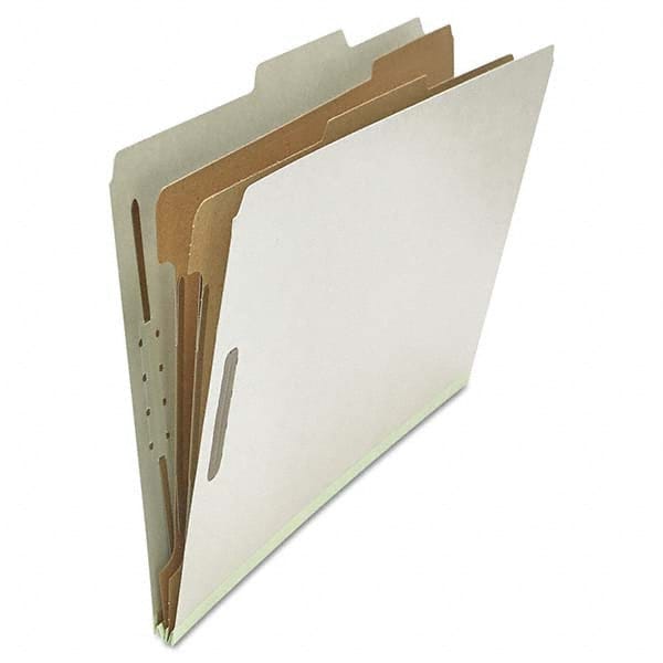 UNIVERSAL - File Folders, Expansion Folders & Hanging Files Folder/File Type: Classification Folders with Tob Tab Fastener Color: Gray - Makers Industrial Supply