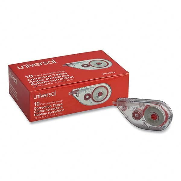 UNIVERSAL - Correction Fluid & Tape Type: Correction Tape Non-Refillable Tape Size: 1/5 x 393" - Makers Industrial Supply