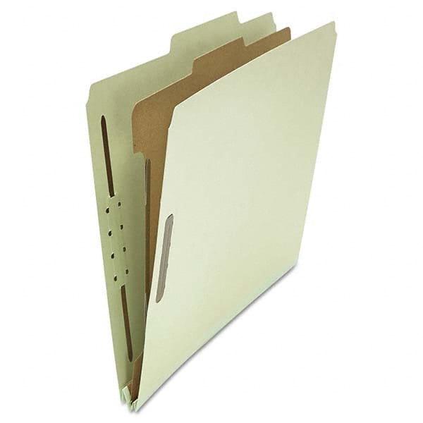 UNIVERSAL - File Folders, Expansion Folders & Hanging Files Folder/File Type: Classification Folders with Tob Tab Fastener Color: Gray; Green - Makers Industrial Supply