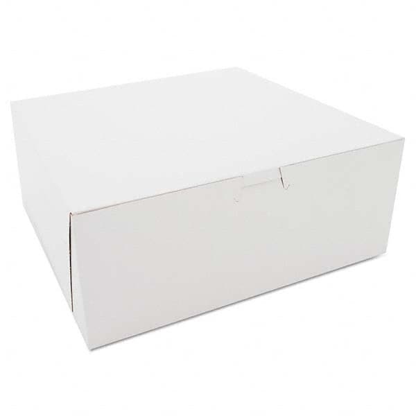 SCT - Bakery Boxes, White, Kraft, 10W x 10D x 4H - Makers Industrial Supply