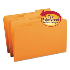 SMEAD - File Folders, Expansion Folders & Hanging Files Folder/File Type: File Folders with Top Tab Fastener Color: Orange - Makers Industrial Supply