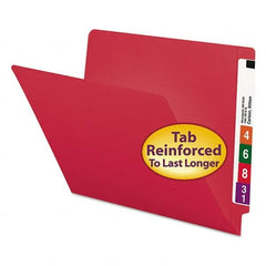 SMEAD - File Folders, Expansion Folders & Hanging Files Folder/File Type: File Folders with End Tab Color: Red - Makers Industrial Supply