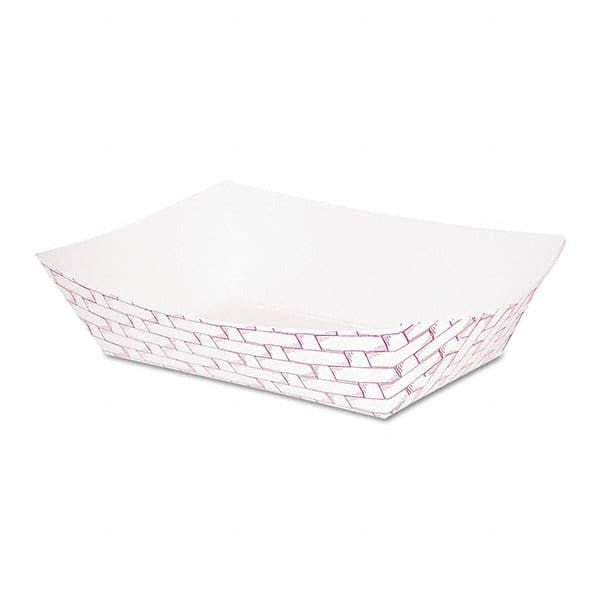 Boardwalk - Paper Food Baskets, 1 lb Capacity, Red/White, 1000/Carton - Makers Industrial Supply