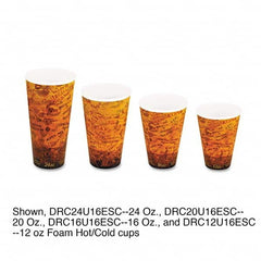 DART - Foam Hot/Cold Cups, 16 oz, Brown/Black, 1000/Carton - Makers Industrial Supply