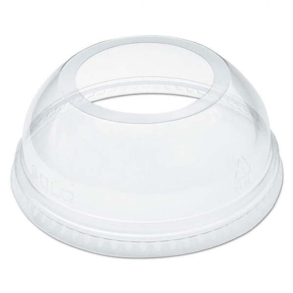 DART - Open-Top Dome Lid for 16-24 oz Plastic Cups, Clear, 1.9" Diam Hole, 1000/Carton - Makers Industrial Supply