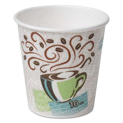 Dixie - PerfecTouch Paper Hot Cups, 10 oz, Coffee Haze, 1000/Carton - Makers Industrial Supply