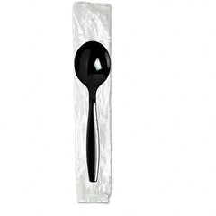 Dixie - Individually Wrapped Spoons, Plastic, Black, 1000/Carton - Makers Industrial Supply