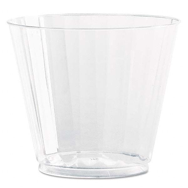 WNA - Classic Crystal Plastic Tumblers, 9 oz, Clear, Fluted, Squat, 12/Pack - Makers Industrial Supply